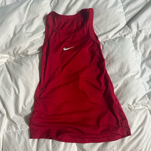 WOMENS XS NIKE OPEN HOLE BACK DRI FIT WORKOUT TOP - Picture 1 of 4